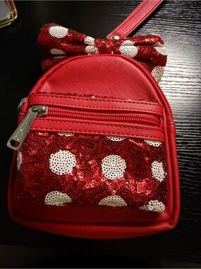 Loungefly Red Sequin Polka Dot wristlet